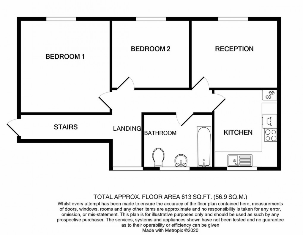 Floorplan for Hillfield Avenue, Wembley, HA0 4JS