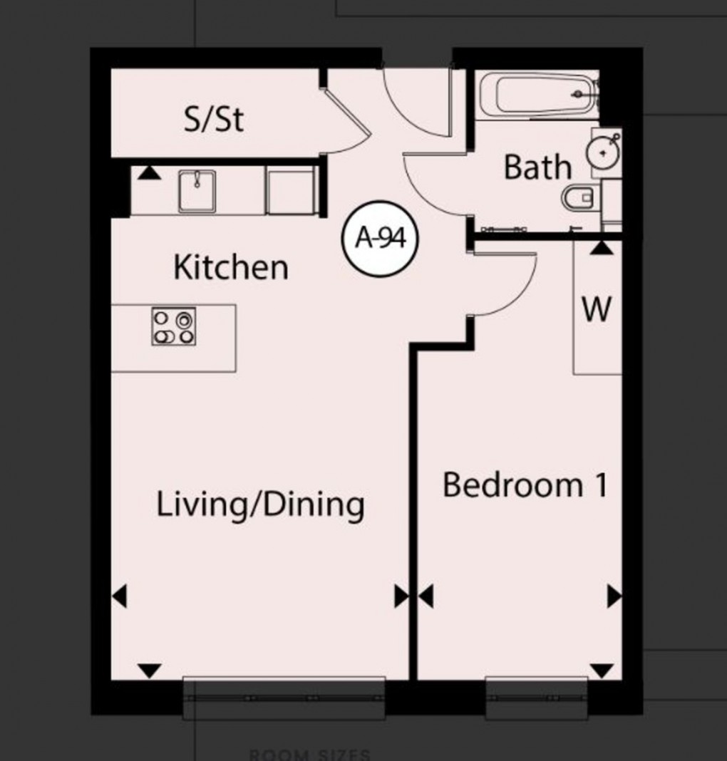 Floorplan for A94 The Lock Greenford Quay