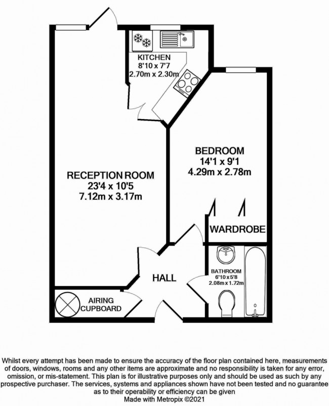 Floorplan for Bishop Court, 152 Watford Road, Wembley, ha0 3fe