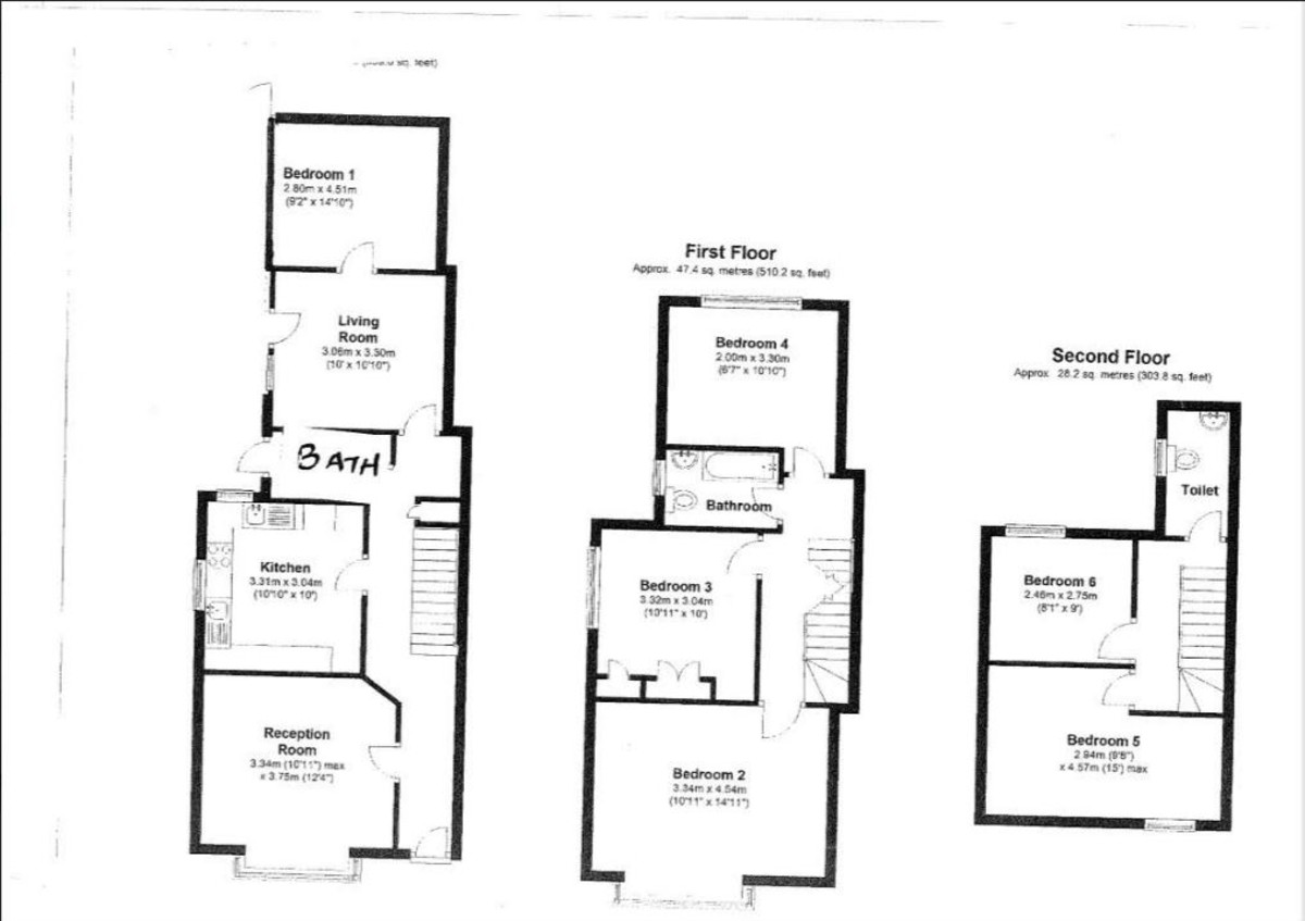 Floorplans For Room to rent - Beaumont Avenue, Wembley, HA0 3BY