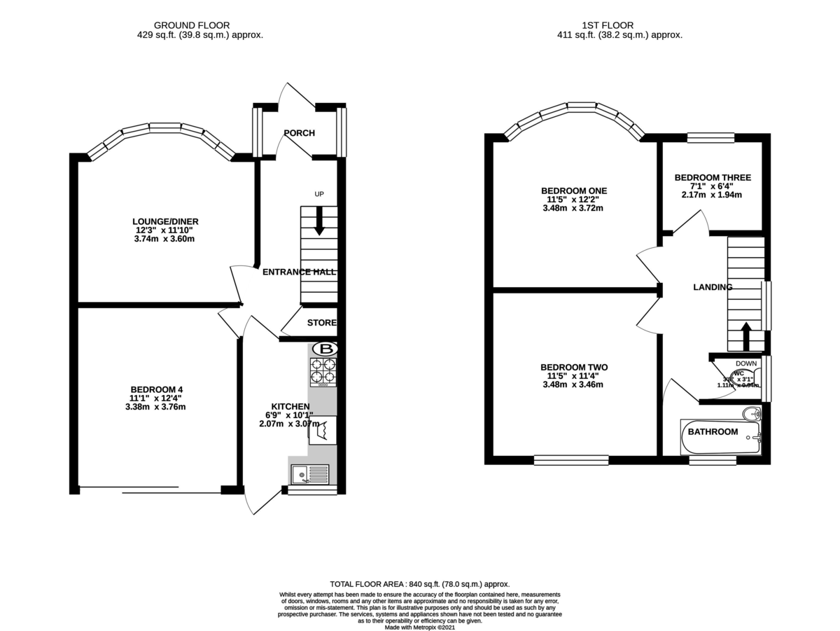Floorplans For Carlyon Avenue, Harrow, HA2 8ST