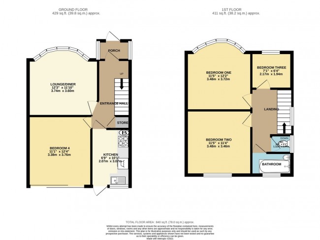 Floorplan for Carlyon Avenue, Harrow, ha2 8st