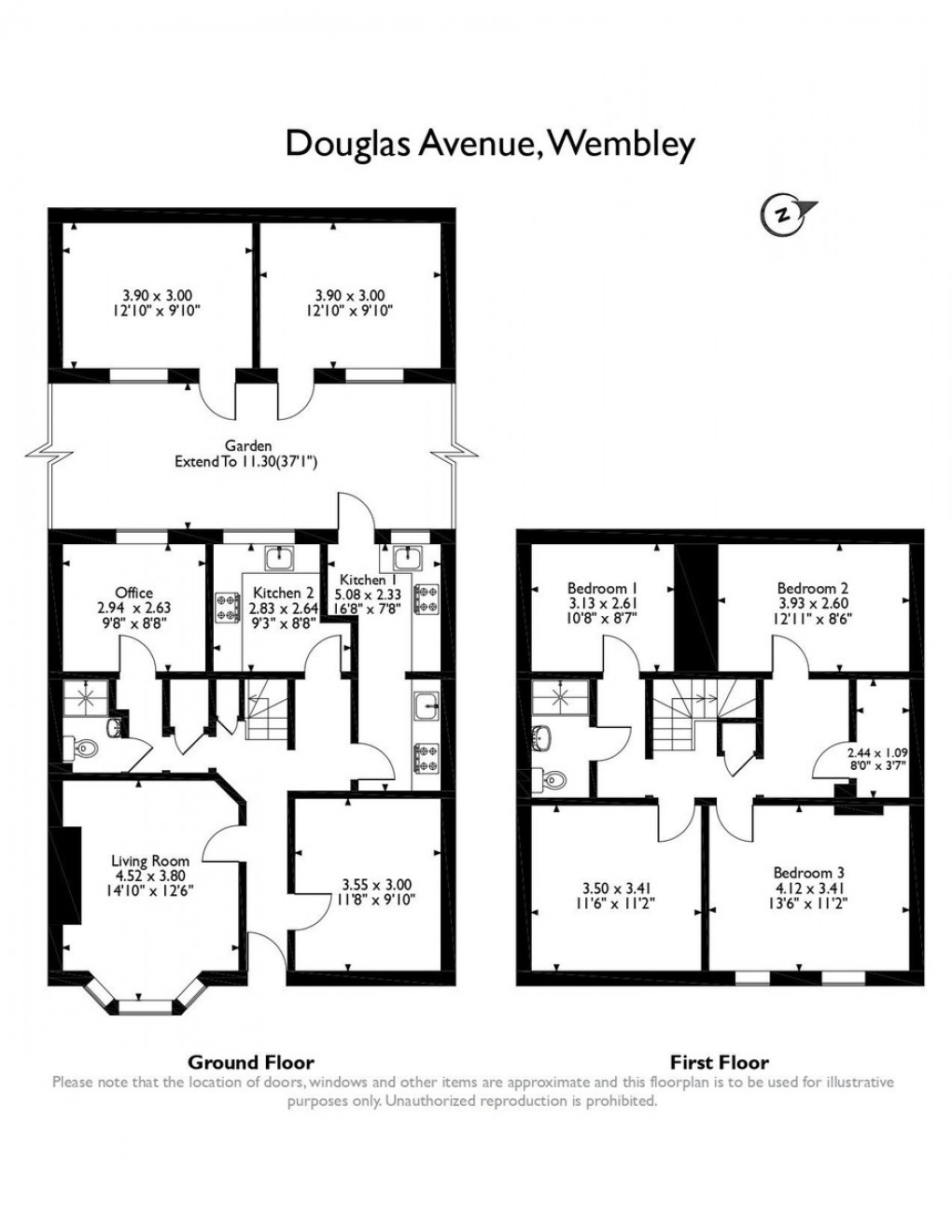 Floorplan for Douglas Avenue, Wembley, HA0 4DS