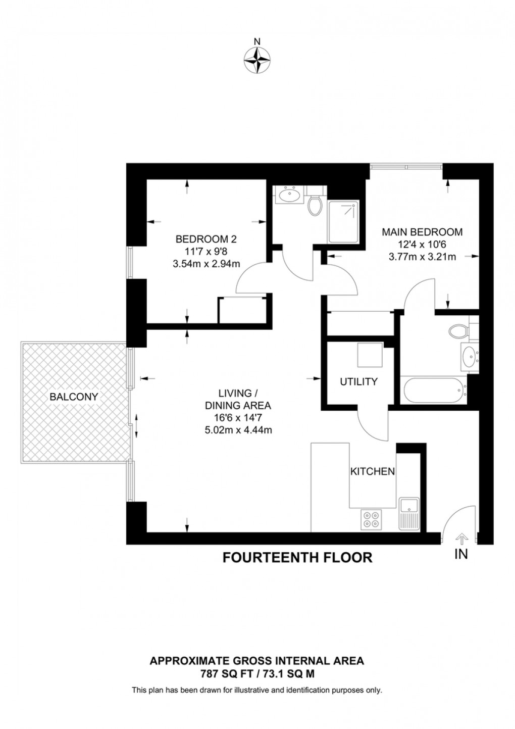 Floorplan for Pienna Apartments,  2 Elvin Gardens, Wembley, HA9 0GN