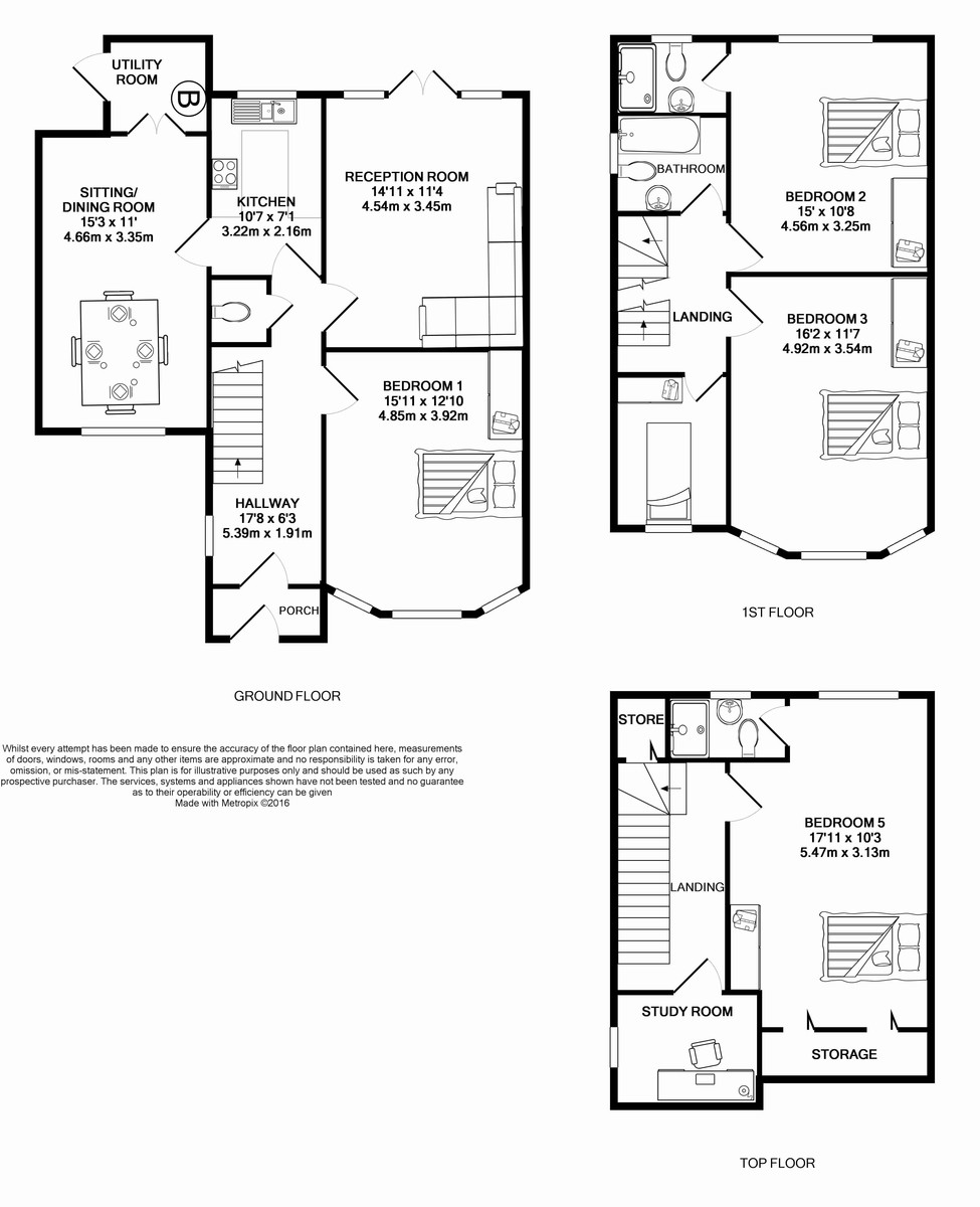 Floorplans For Princes Avenue, Chiswick, London, W3 8LZ