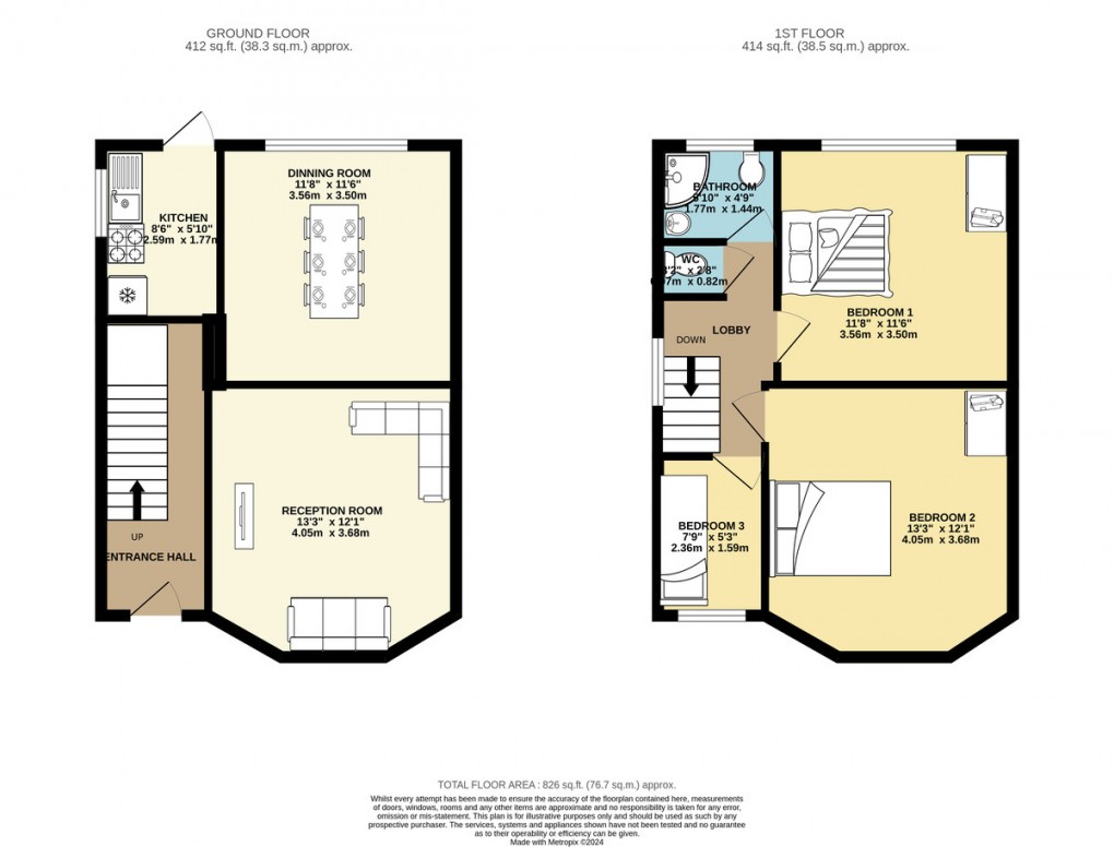 Floorplan for Chalfont Avenue, Wembley, HA9 6NJ