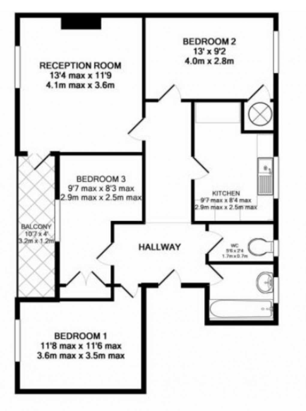 Floorplan for Albert Drive, Woking, GU21 5RE