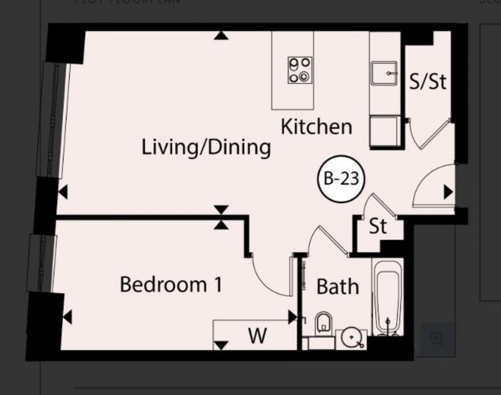 Floorplan for B23,The Lock Greenford Quay