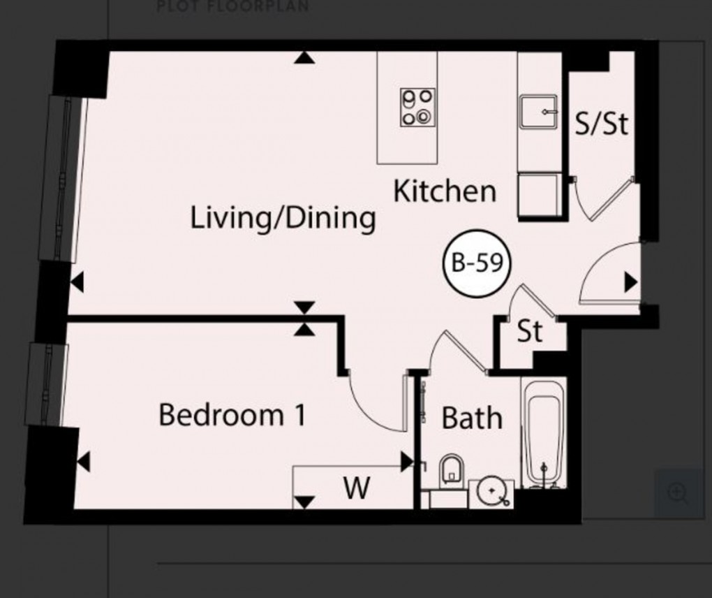 Floorplan for B59 The Lock Greenford Quay