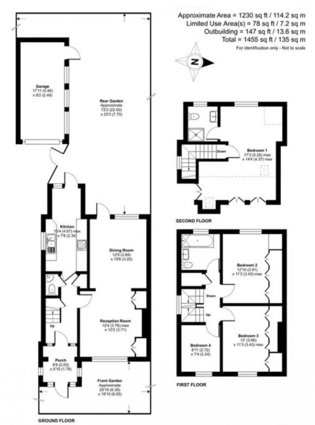 Floorplan for Langland Crescent, Stanmore, HA7 1NG