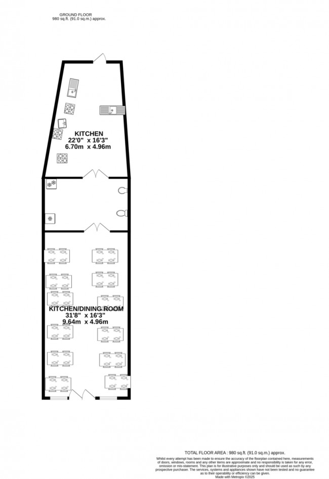 Floorplan for a3 Licensed Restaurant Northwood