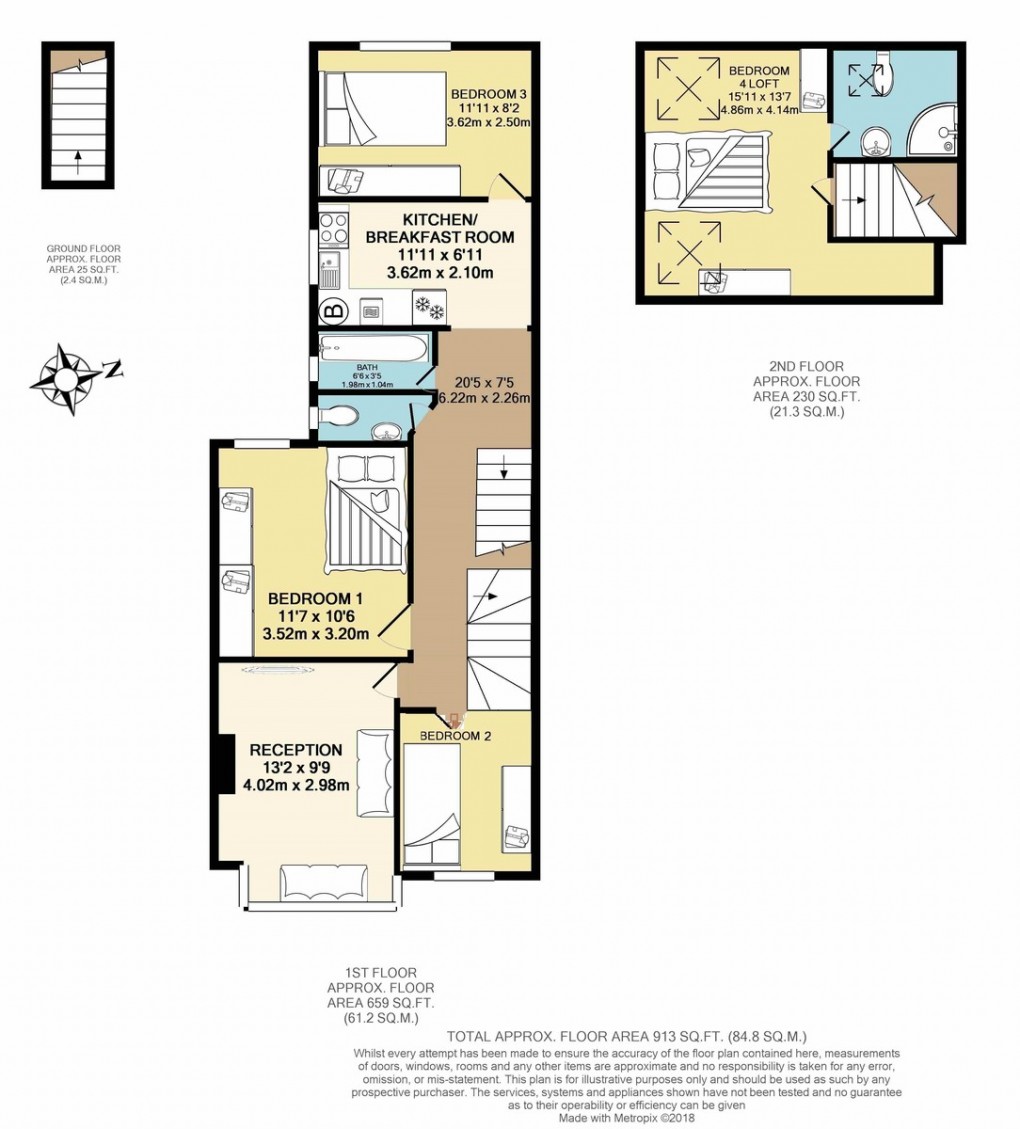 Floorplan for Swinderby Road, Wembley