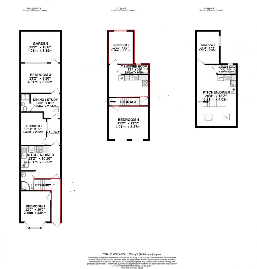 Floorplan for Room to rent - Turton Road, First Floor, Wembley, HA0 2BS
