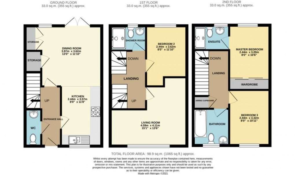 Floorplan for Wolseley Drive, Dunstable, LU6 1FH